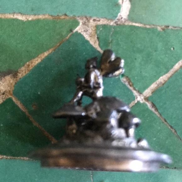 “Silver scenes” 91 silver plate fairy box,  Trinket box, fairies and mushrooms - Picture 4 of 11